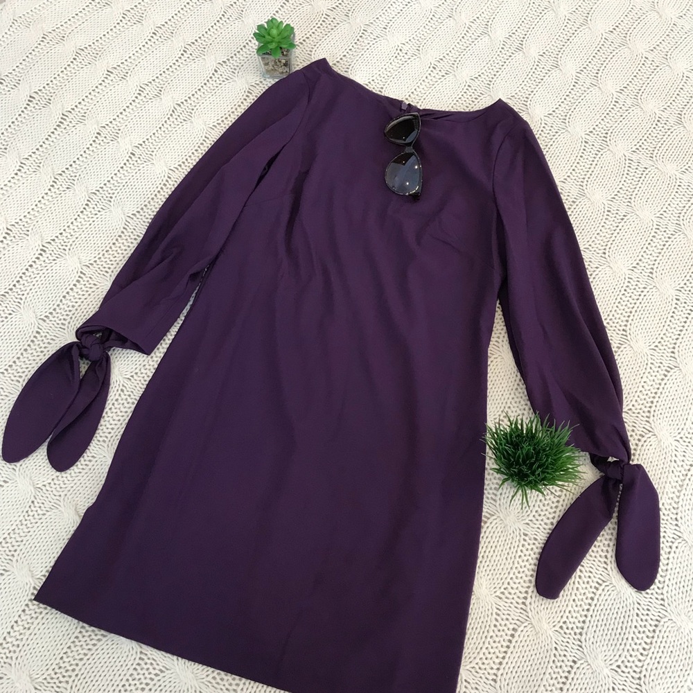 {Vince Camuto} Shift Dress Long Sleeve Tie Knot 6